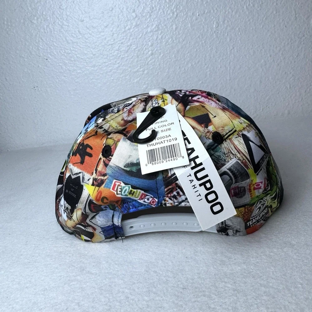 New Teahupoo Tahiti Hat AOP Firing Full Color SnapBack Cap Adjustable Surf Beach